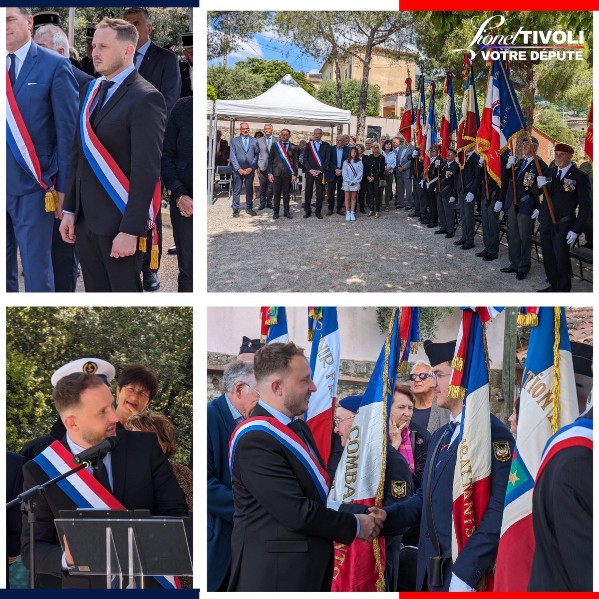 🔵⚪️🔴Cérémonie du #8Mai1945 🔵⚪️🔴 Ce matin, j’assistais aux cérémonies des villages pour la fête de la Victoire de 1945 à #Speracedes #cabris #letignet et #Peymeinade . Merci à nos #maires et aux #elus! Vive la #France 🇫🇷 #alpesmaritimes