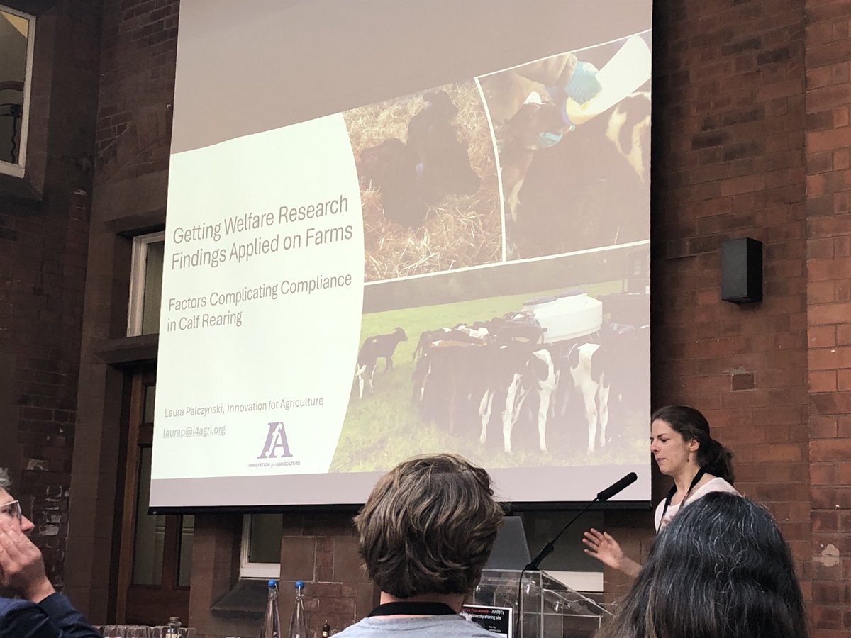 Today @LJPalczynski, livestock project manager at Innovation for Agriculture, presented at the @AnimalWelfareRN 8th annual meeting at @QUBelfast. Laura spoke about the complexities surrounding the incorporation of animal welfare research into daily practices on-farm, using the…