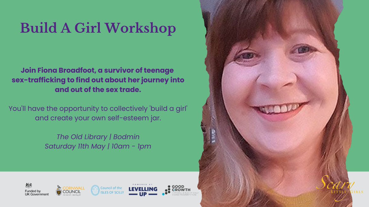 Scary Little Girls (@scarylittlegs) on Twitter photo Just three days until we learn how to Build A Girl with the incredible <a href="/fiona_broadfoot/">Fiona Broadfoot</a> at our Mayven Festival <a href="/intobodmin/">intoBodmin</a> !
Fiona will share stories from her life, her 28 years of activism, and her achievements including changing the law for women involved in the sex trade and Just three days until we learn how to Build A Girl with the incredible <a href="/fiona_broadfoot/">Fiona Broadfoot</a> at our Mayven Festival <a href="/intobodmin/">intoBodmin</a> !
Fiona will share stories from her life, her 28 years of activism, and her achievements including changing the law for women involved in the sex trade and