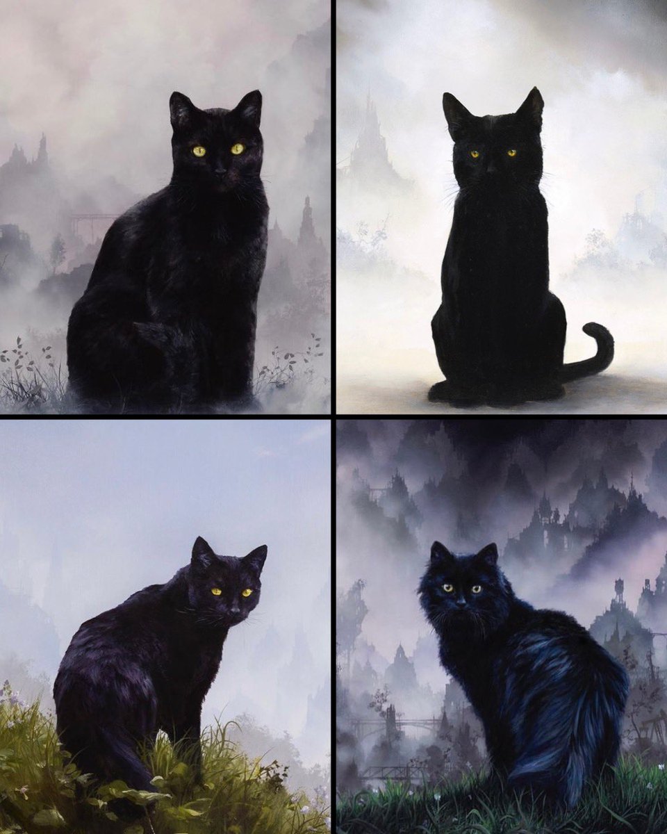 The black cats of painter Brian Mashburn
