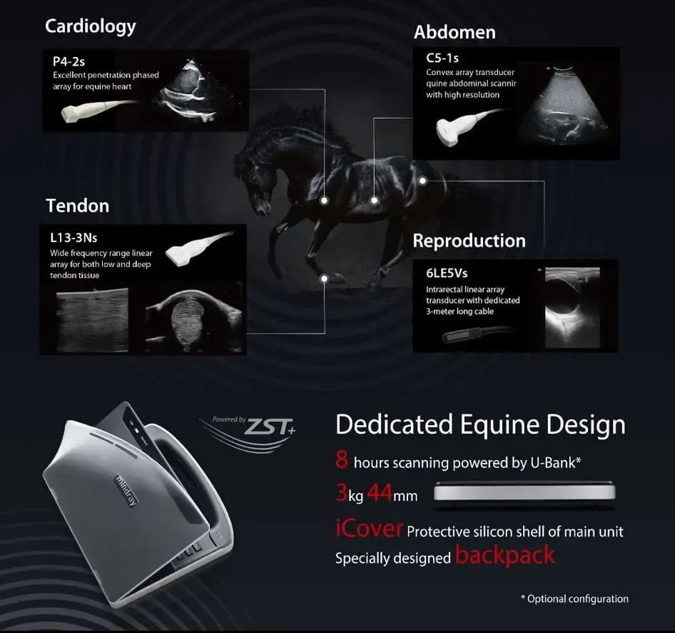 The Mindray Vetus EQ Veterinary Ultrasound Scanner provides precise and reliable images across abdominal, cardiac, reproduction and musculoskeletal scanning in an intuitive compact design.

Inquire today about your new equine ultrasound: hubs.ly/Q02wxpzN0

#veterinarian