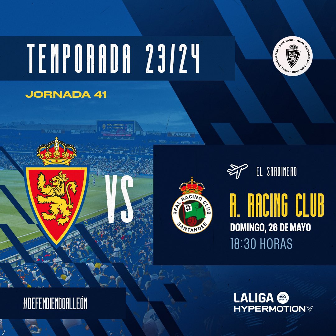 🆕 𝗛𝗢𝗥𝗔𝗥𝗜𝗢 de la jornada 4️⃣1️⃣ 

🆚 <a href="/realracingclub/">Real Racing Club</a> 
🏟️ El Sardinero 
🗓️ Domingo 26 de mayo
⏰ 18:30 horas