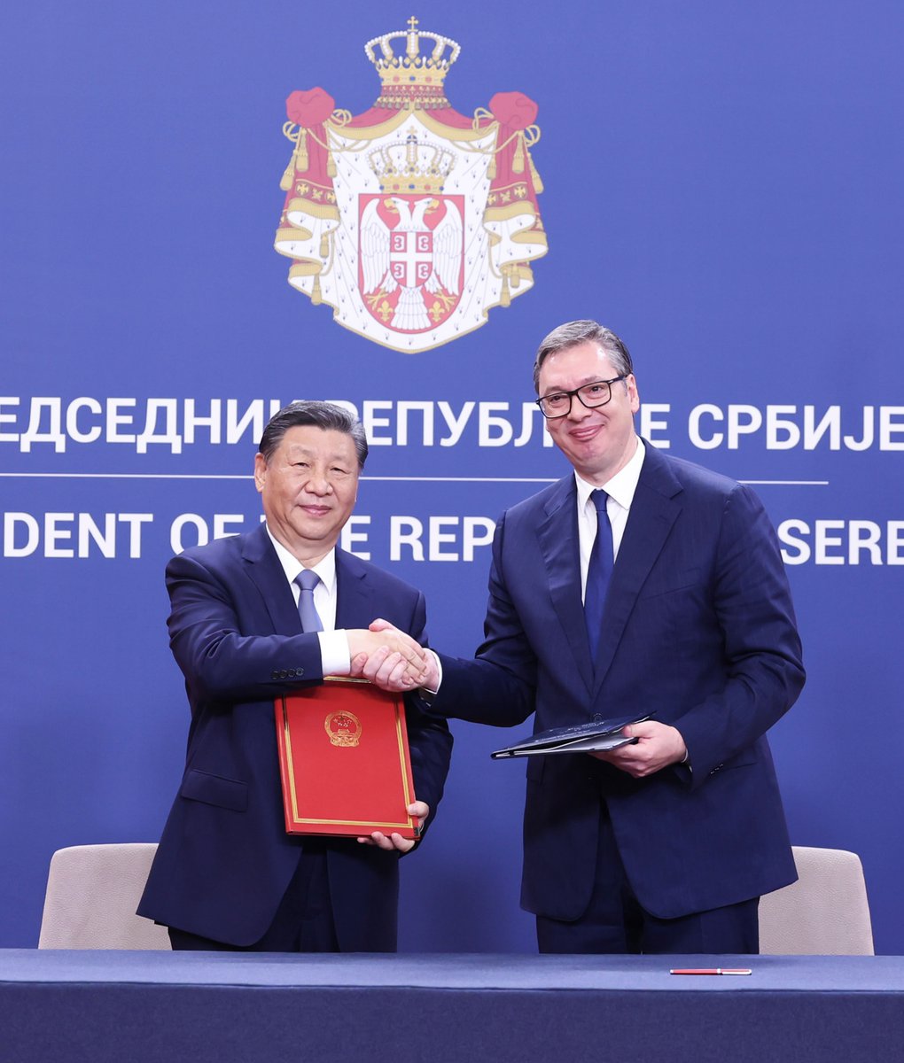 President Xi Jinping announced the first batch of six practical steps China will take to support the building of a China-Serbia community with a shared future in the new era. 1⃣ The China-Serbia Free Trade Agreement will take effect on July 1 this year. 2⃣ China supports Serbia