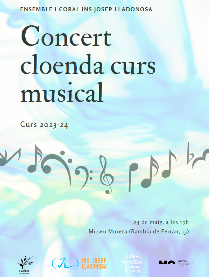 ins_lladonosa's tweet image. El proper divendres 24 de maig, a les 19h clourem el curs musical amb un concert de la nostra Coral i Ensemble Musical al recent estrenat espai Museu Morera. Us hi esperem!! @MuseuMorera