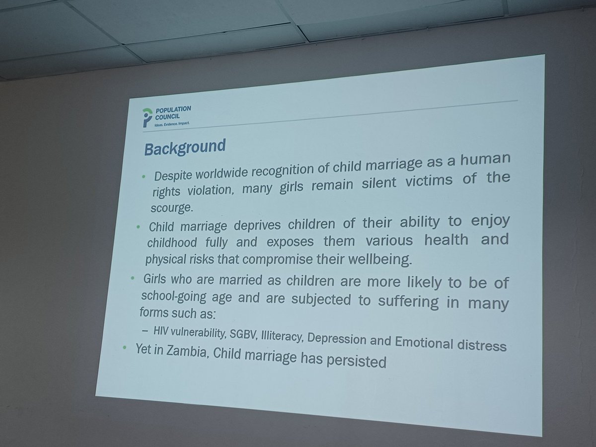 Happening now! Zambia Maternal Newborn Health Summit is discussing social determinants of MNCH, @UNFPAZambia partner Prof Mike @Pop_Council presenting on #endchildmarriage and the opportunities the law change in Zambia provides for action by all, including health care providers.