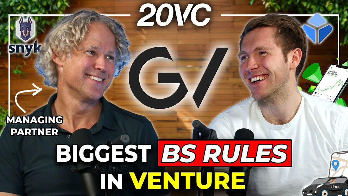 I’ve been doing 20VC for 10 years. There have been good times, there have been bad times. Through all of them, @Thulme has been there for me. He is one of the greats, and this show was a result of years in friendship. My top lessons 👇