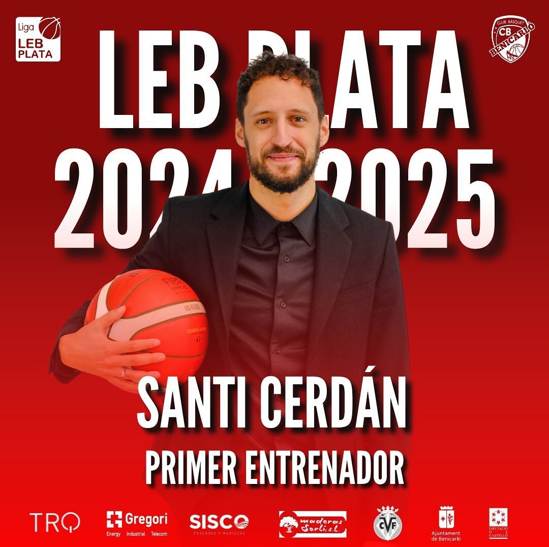 🚨FICHAJE🚨 Muy contentos de anunciar que Santi Cerdan coge las riendas del Maderas Sorlí Benicarló para la temporada 24/25. Enhorabuena Santi! #freeagencybasketball #sbservices #hardworkpaysoff #trusttheprocess #lebplata #Cerdan #headcoach