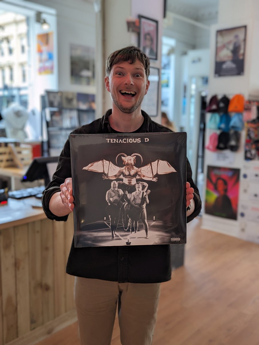 TENACIOUS D'S DEBUT NOW IN-STORE! Who is ready for KG and JB to rock your socks off tomorrow night? Ltd. import copies of their debut are instock now! #tenaciousd #tribute #explosivo #glasgow #jackblack #kylegass