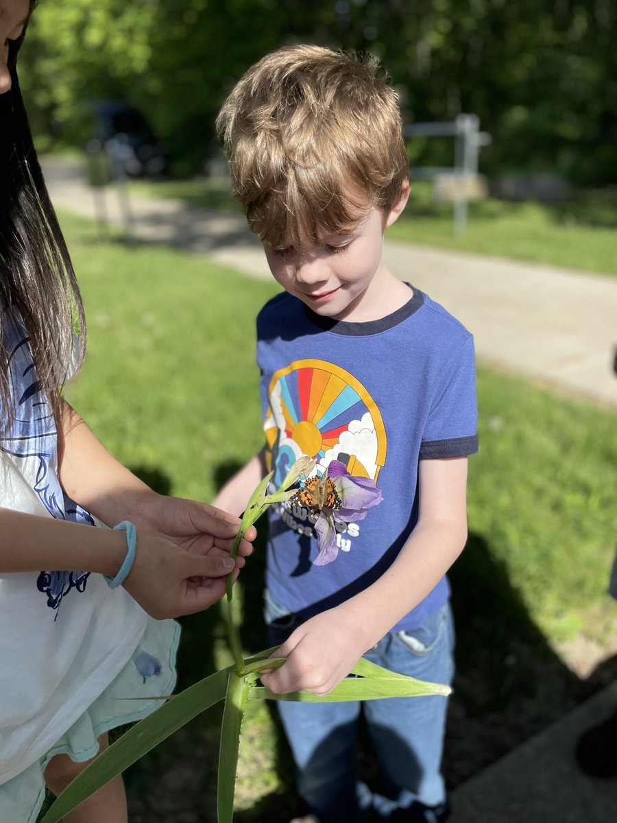 Ms. Simpsons class were able to release their butterflies today! 🦋🌸💛💙🐾