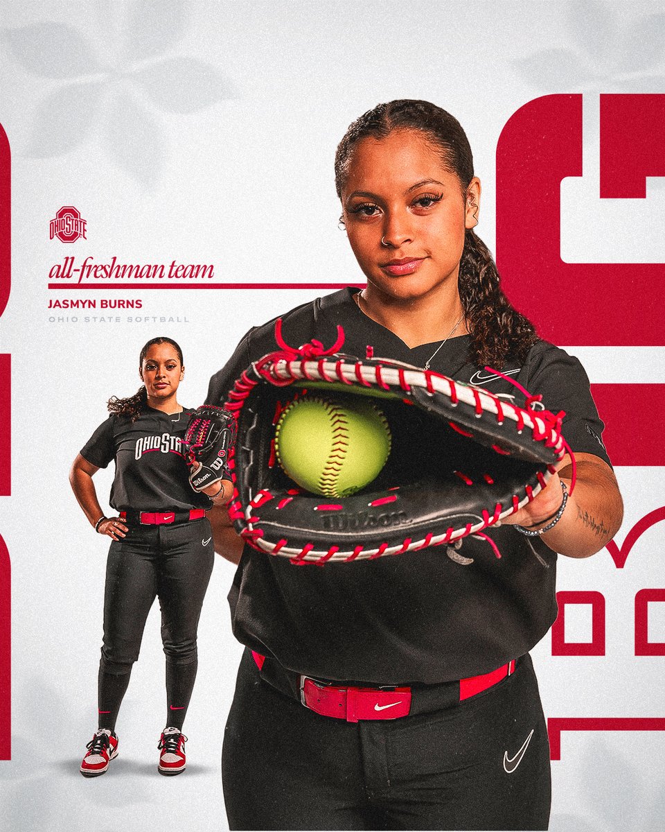 𝐁𝐈𝐆 𝐓𝐄𝐍 𝐀𝐋𝐋-𝐅𝐑𝐄𝐒𝐇𝐌𝐀𝐍 𝐓𝐄𝐀𝐌 ⭐️ She’s just getting started. Many more honors and awards to come in the career of @BurnsJasmyn. #GoBucks