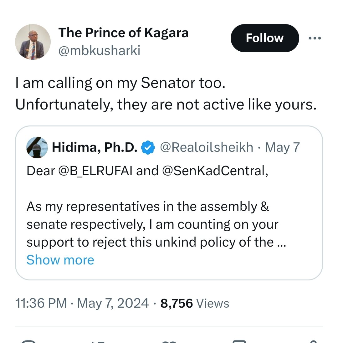 An Agbado member who hailed Tinubu for raising IGR in 2022, just said he wants to go and meet with his senator to stop Tinubu from raising IGR. Lessons.