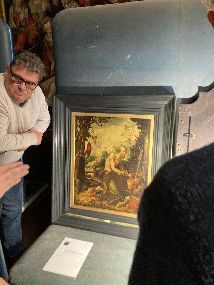 MoWaVL's tweet image. Een inspirerende dag voor onze interieurwachters in Brussel! Dank aan Aline Genbrugge en Alexis Guillou voor de boeiende opleiding over schadebeelden en restauratie van schilderijen op paneel en aan @FineArtsBelgium voor de fijne samenwerking en het hosten van dit evenement.