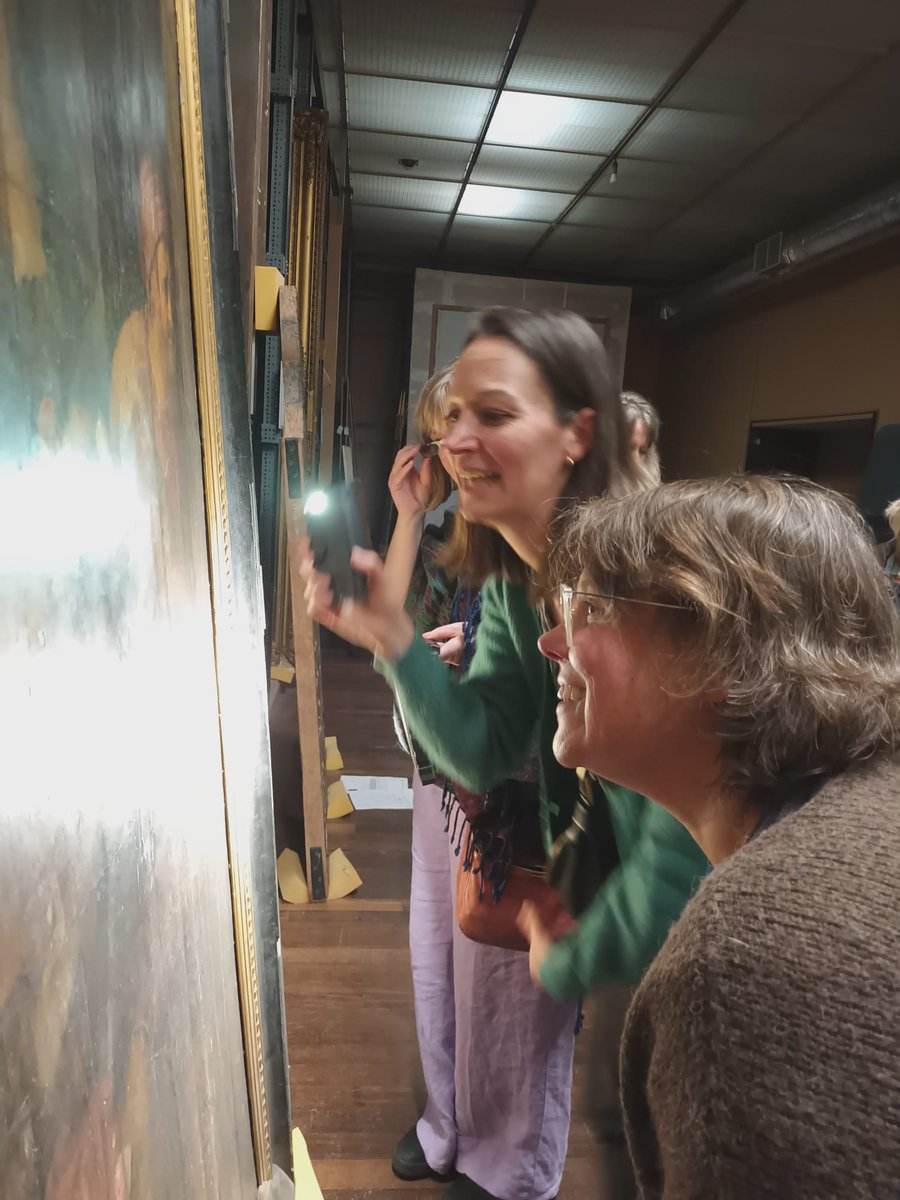 MoWaVL's tweet image. Een inspirerende dag voor onze interieurwachters in Brussel! Dank aan Aline Genbrugge en Alexis Guillou voor de boeiende opleiding over schadebeelden en restauratie van schilderijen op paneel en aan @FineArtsBelgium voor de fijne samenwerking en het hosten van dit evenement.