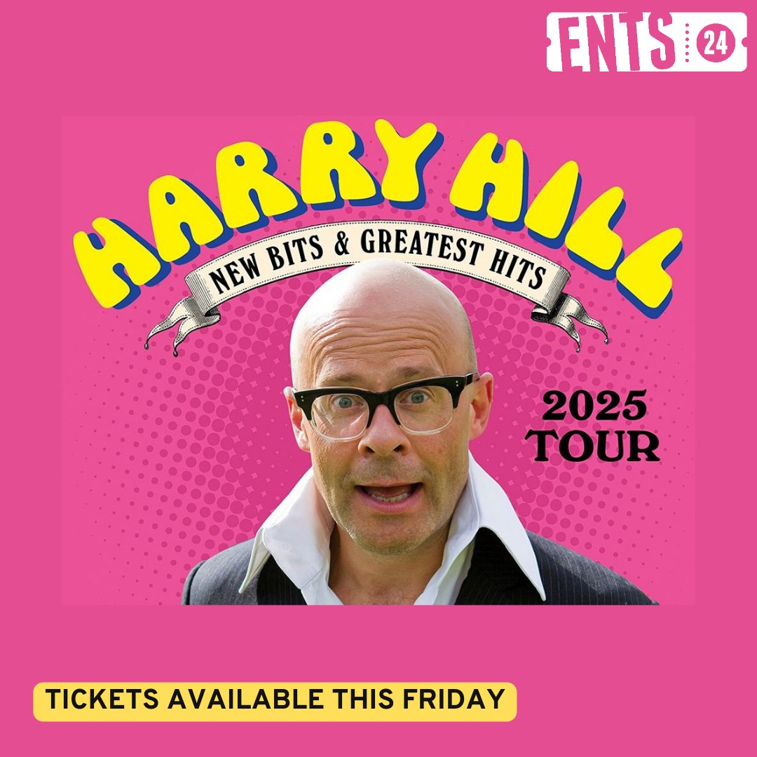 🤣Join @HarryHill as he celebrates nearly 30 years of comedy brilliance in his 60th year on Planet Earth 🌍 🎟️ Tickets go on sale this Fri May 10th. Click below for full details: 👉 ents24.com/uk/tour-dates/… #HarryHill #livecomedy #standupcomedy #ents24