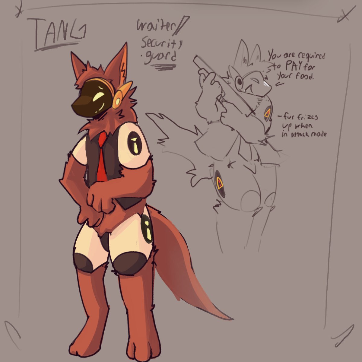 Redesigned a protogen oc I had, hes a little crazzyy