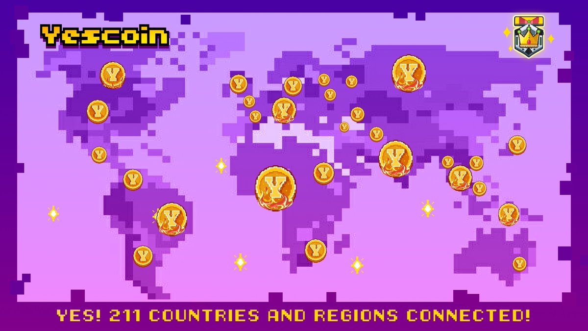 YES, Yescoiner! We just unlocked another achievement: Footprints spanned 211 countries and regions! 🚀 Yescoiner, YesWorld🌎🌍🌏 #Yescoin #YES