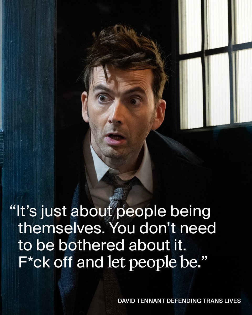 Proud ally David Tennant has defended the trans+ community once again at the Proud Nerd: Angels, Demons and Doctors convention in Germany on 5 May 🏳️‍⚧️ The actor detailed his own personal experience on society’s views of gender and sexuality and how this has changed over time