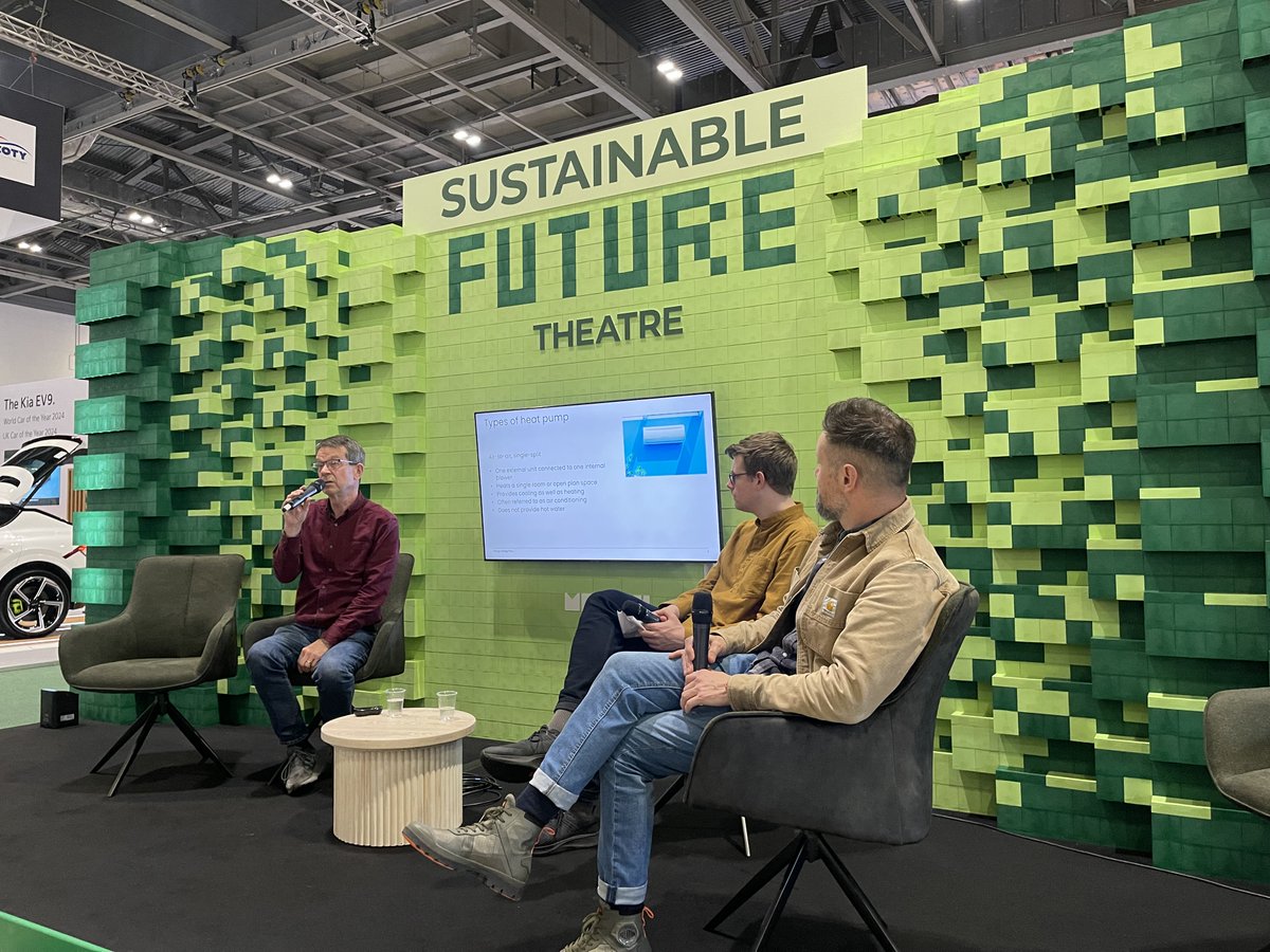 Our expert, technical knowledge lead, Brian Horne, is live at #GrandDesignsLive talking all things heat pumps.

Joining us is Alasdair Hiscock from @nesta_uk to explore planning and the 'visit a heat pump' scheme.