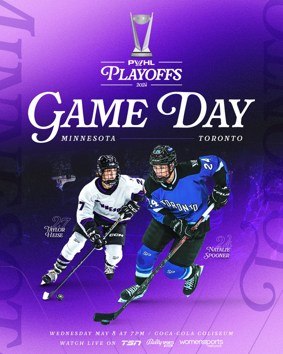 It's finally time for playoff hockey. 😎 📍Coca-Cola Coliseum ⏰️ 7:00PM ET 📺 @TSN_Sports + @BallySportsNOR + @WomensSports_TV