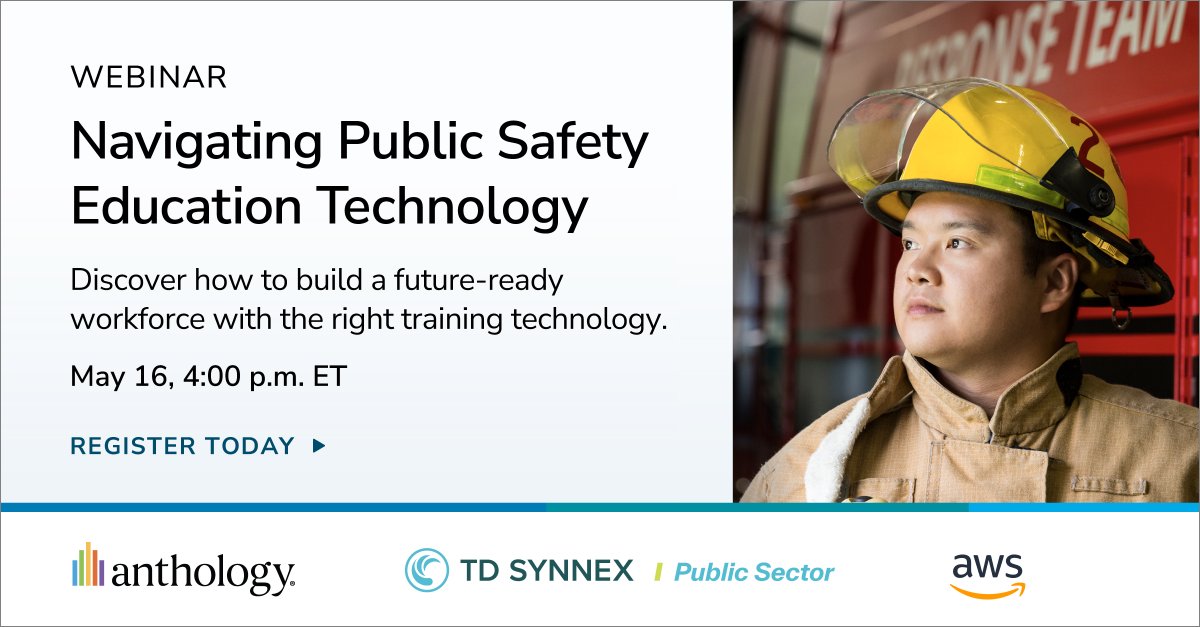 Join us with our partners at Amazon Web Services (AWS) and TDSynnex as we explore how training and development in the public sector, including the education of incarcerated people, is critical to our future workforce. ow.ly/EQCw50RzusL @AWS @TDSYNNEX