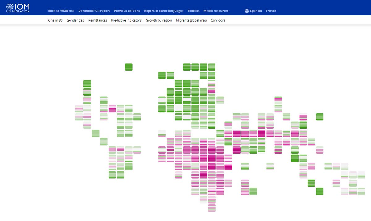@UNmigration @CelineBauloz @MarieLMcAuliffe @IOMPublications @IOMResearch For the #WMR2024 edition, the interactive platform has been updated and expanded. It now includes a new visualization on predictive indicators, which users can explore on a tile map. Check out the most recent data bit.ly/3WwDSkL