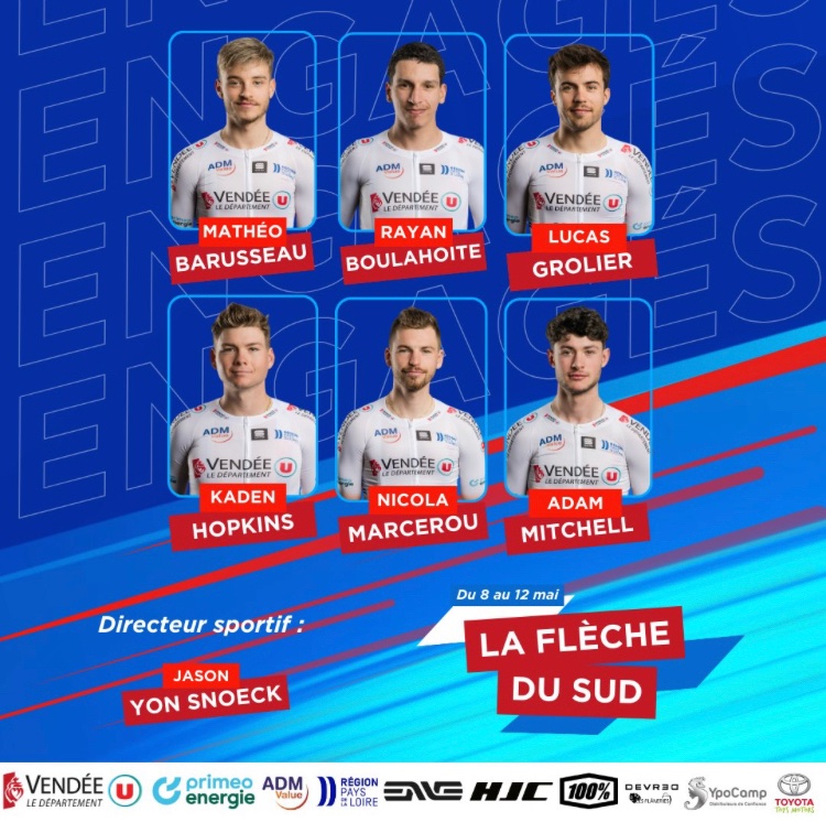 Stage 1 of Flèche du Sud this afternoon. Looking forward to a hilly 85km kermesse style race.

<a href="/RaynerFnd/">The Rayner Foundation</a> 
<a href="/Vendee_U/">Vendée U Pays de la Loire</a>