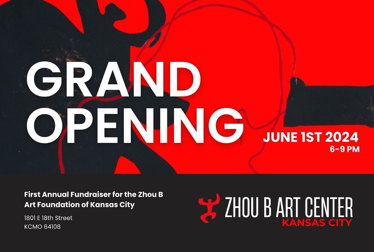 Mark your calendar for the June 1 grand opening of the @zbartcenterkc and the launch of its non-profit, the Zhou B Art Foundation of Kansas City! #MemberNews

Visit their events page for tickets: eventbrite.com/e/grand-openin…