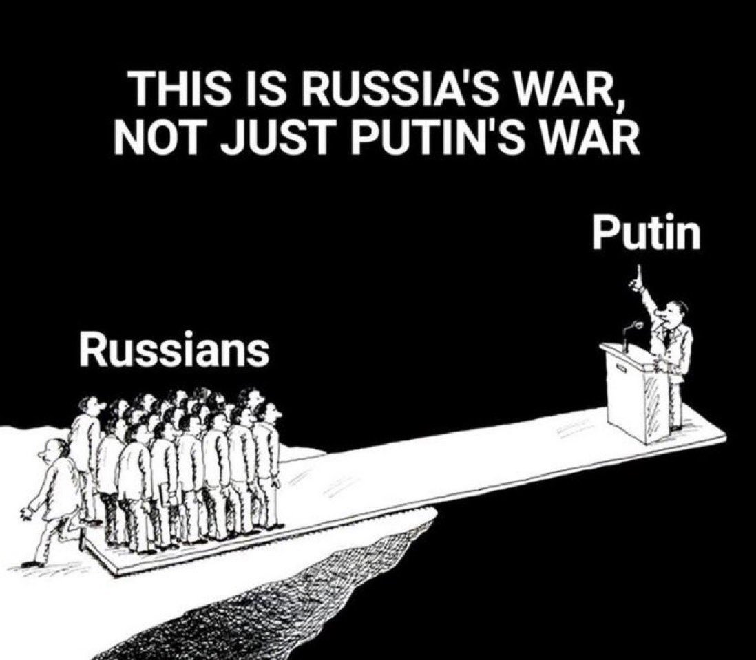 It is russia's Putin, not Putin's russia. This is something that many people still do not understand. It is not Putin’s war against Ukraine. Even if you take out Putin, nothing will change. He is a symptom of a much bigger sickness. 1/n