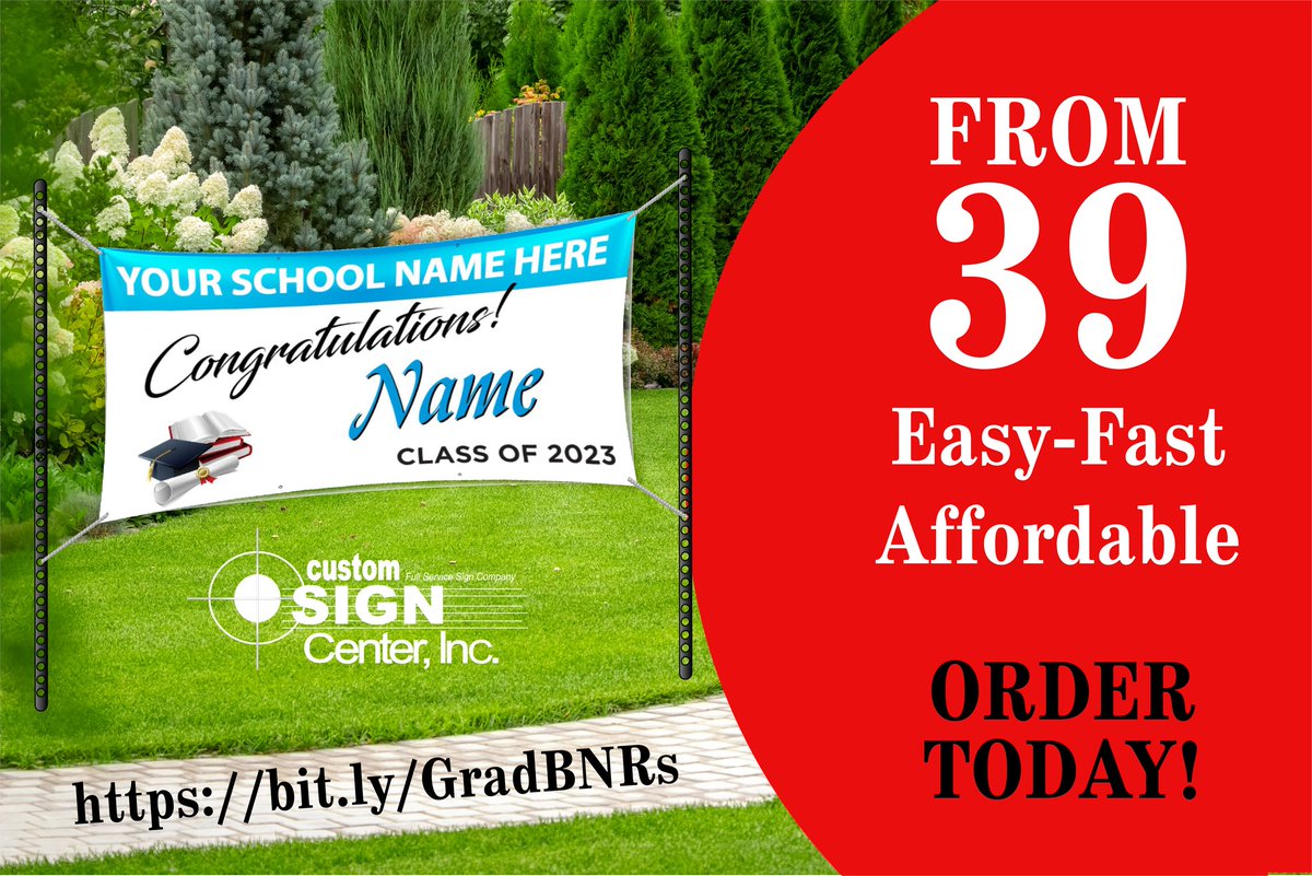 🎓 Graduation Banner Sale! 🎉 Starting from $39! 🚀 bit.ly/GradBNRs  Easy, fast, and affordable! 💰 Budget-friendly options available! 📅 Order today and celebrate your grad in style! 🎓 #GraduationSale #CelebrateSuccess