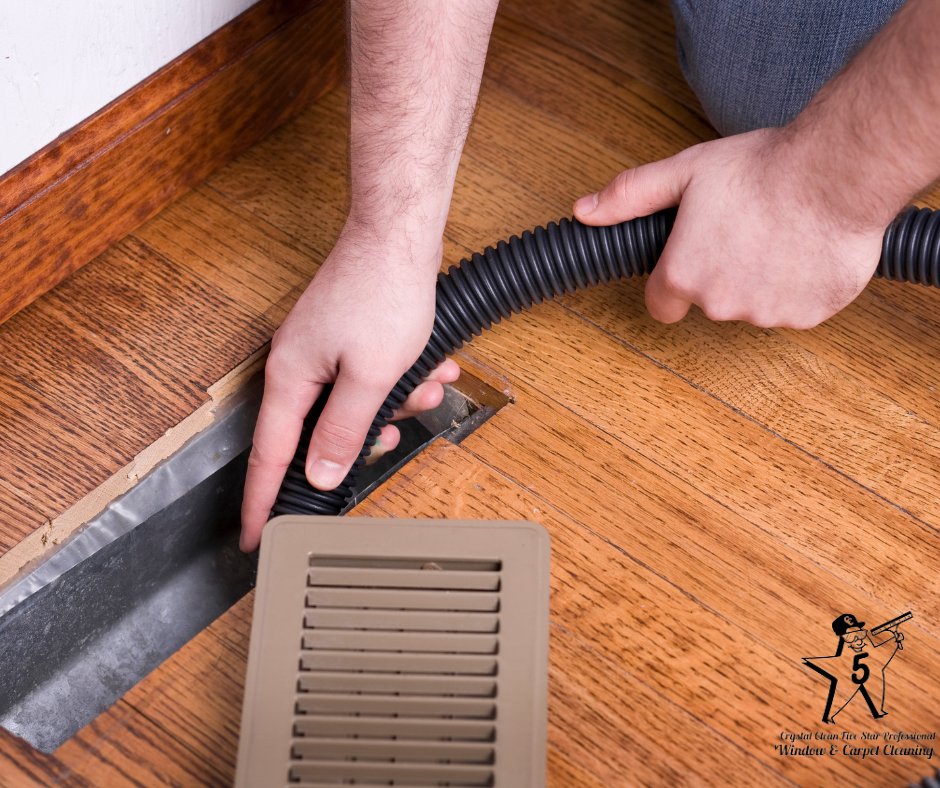 🌬 Improve your indoor air quality with our air duct cleaning services. Breathe easy knowing your ducts are Crystal Clean. #AirDuctCleaning #CrystalClean