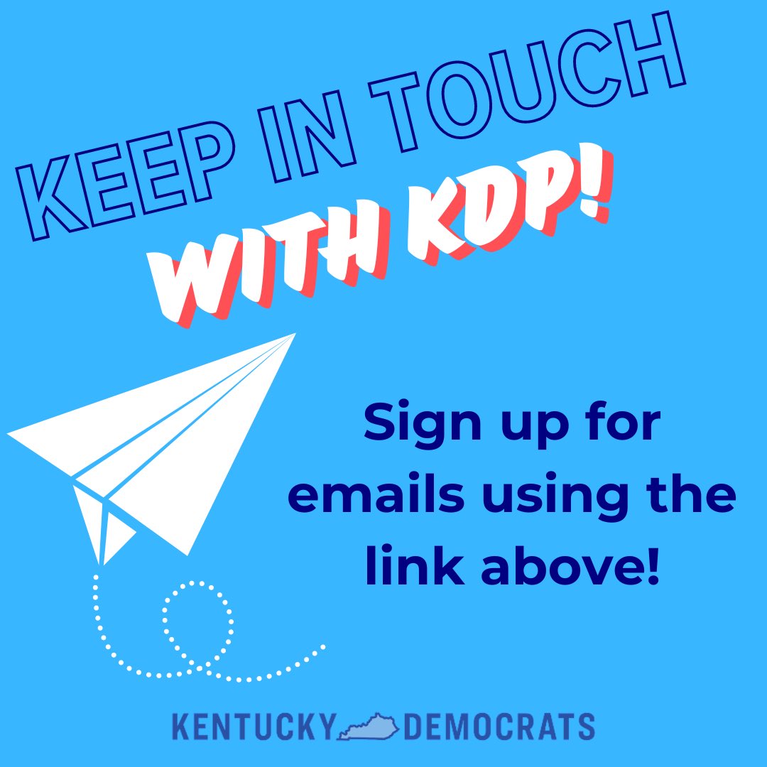 Are you on our email list? Stay in the know with upcoming events and ways to get involved with KDP by signing up for emails here: secure.ngpvan.com/d9qIRcKrSEeWa9…