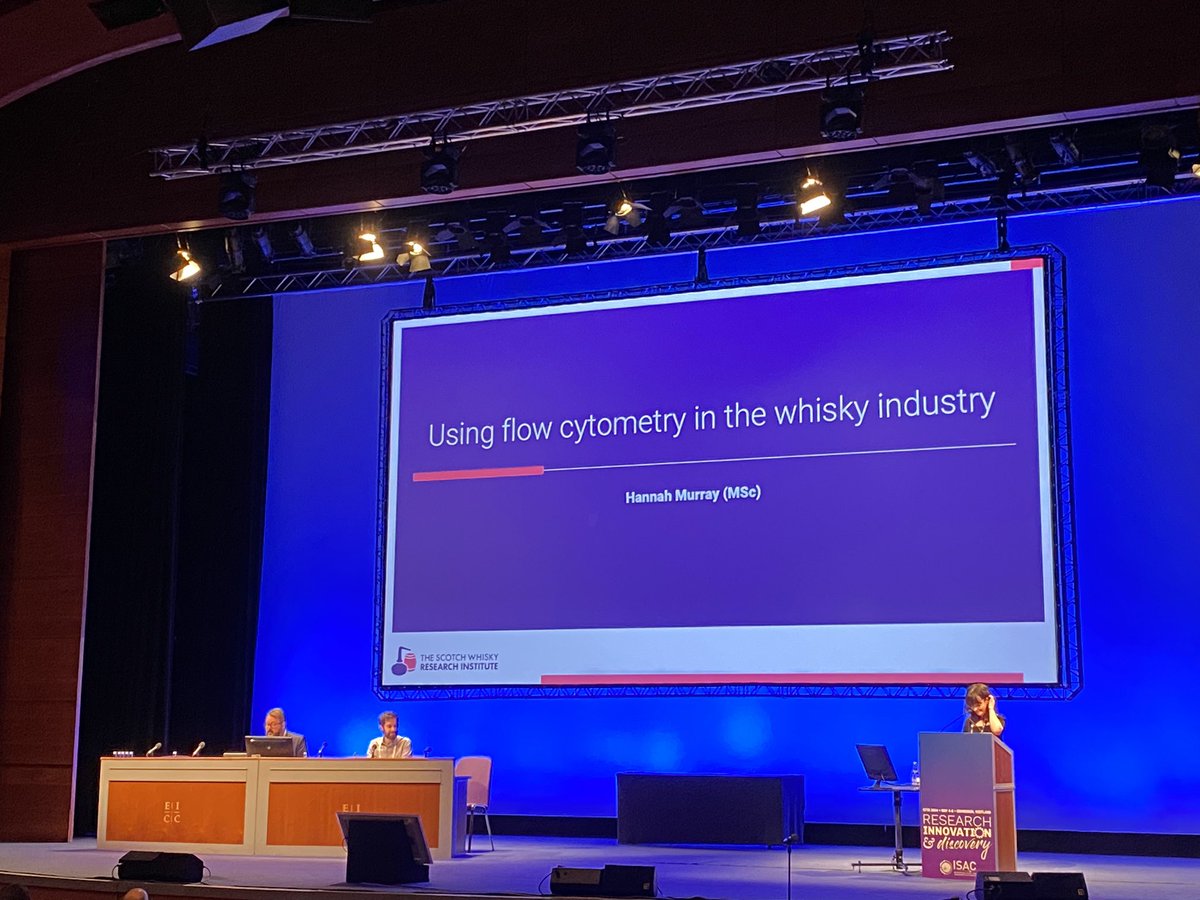 Fascinating talk about #flowcytometry in the #whiskey world @CYTO2024 in Edinburgh! 🥃

@ISAC_CYTO @UoEXCC @MRCcmm @ScottishWRI 
#microbiology #yeast #cytomics