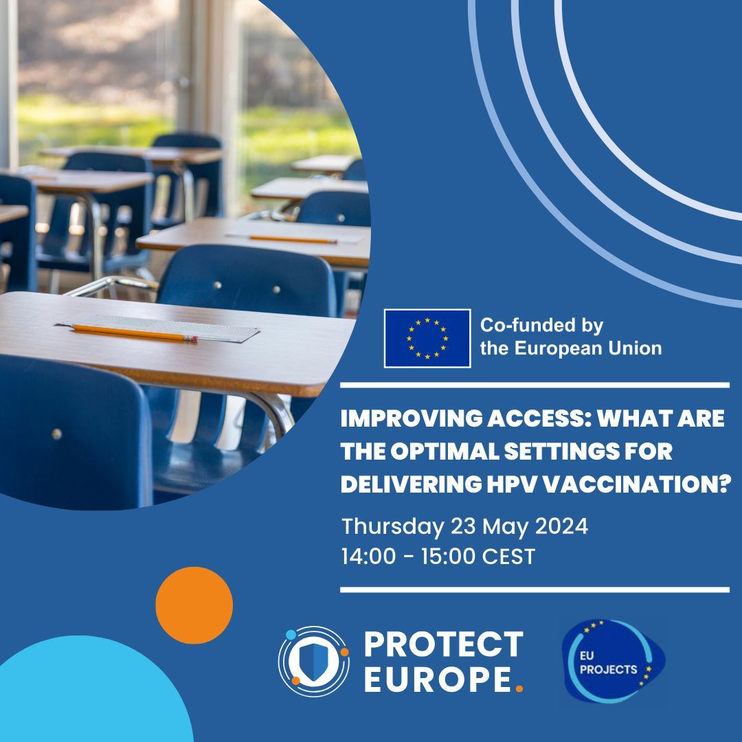 A new #PROTECTEUROPE masterclass! ✍ What are the best settings for delivering HPV vaccination, e.g. schools and pharmacies? Young people should have access to the vaccine when and where they want it. 💉 Registrations opening soon! europeancancer.org/eu-projects/re…