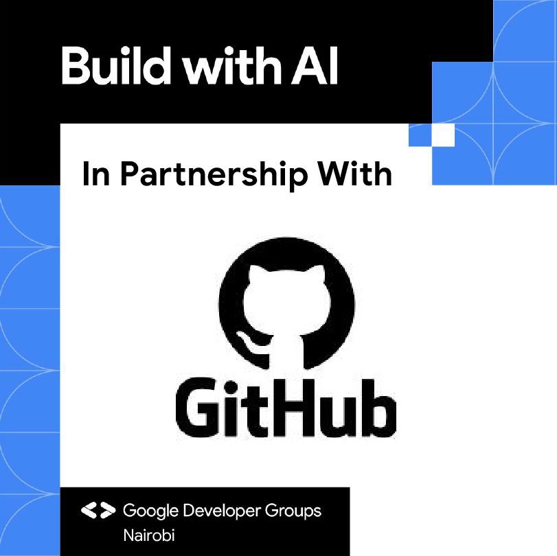 We're thrilled to announce @github as an official partner for the upcoming @gdgnairobi #BuildWithAI Hackathon! Participants will be able to get access to swag and the @GitHubEducation developer pack that’s a bundle of premium services at no cost. @Gemini @googledevgroups