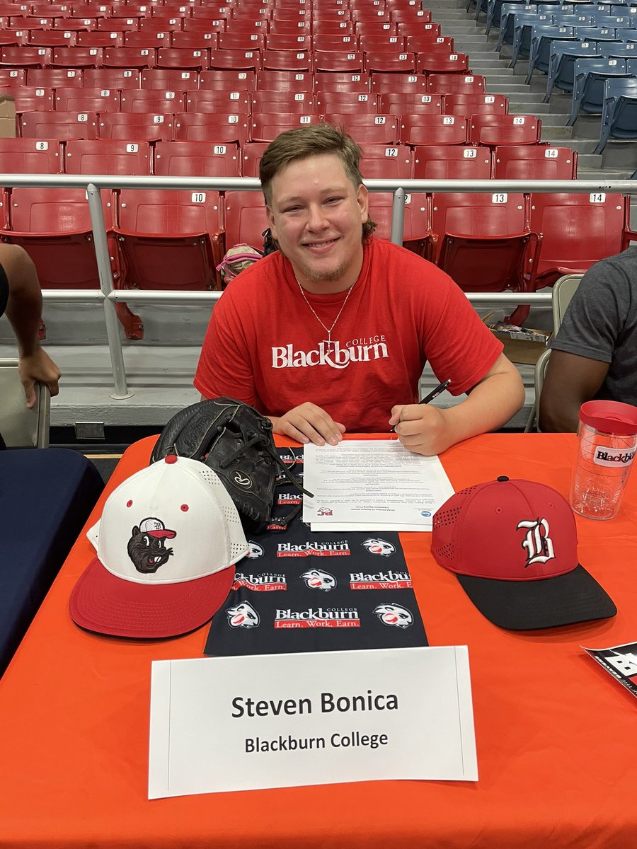 Congratulations to Steven Bonica on his signing to Blackburn College to continue his education and baseball career! @FBISDAthletics @BHS_Broncos @Bush_Athletics @BCBeaverSports