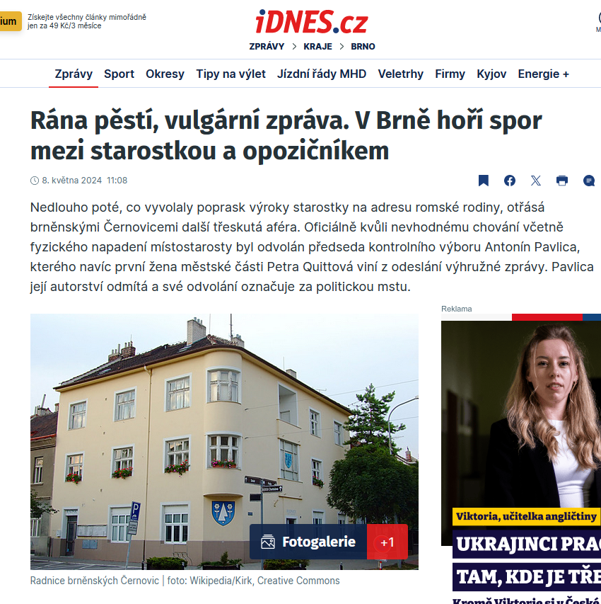 U sousedů je veselo. #Brno #Černovice #politika
Prostě jsme si dali do držky, v Černovicích se zastupitelé bijí normálně, akorát teď se to řeší.

idnes.cz/brno/zpravy/sp…