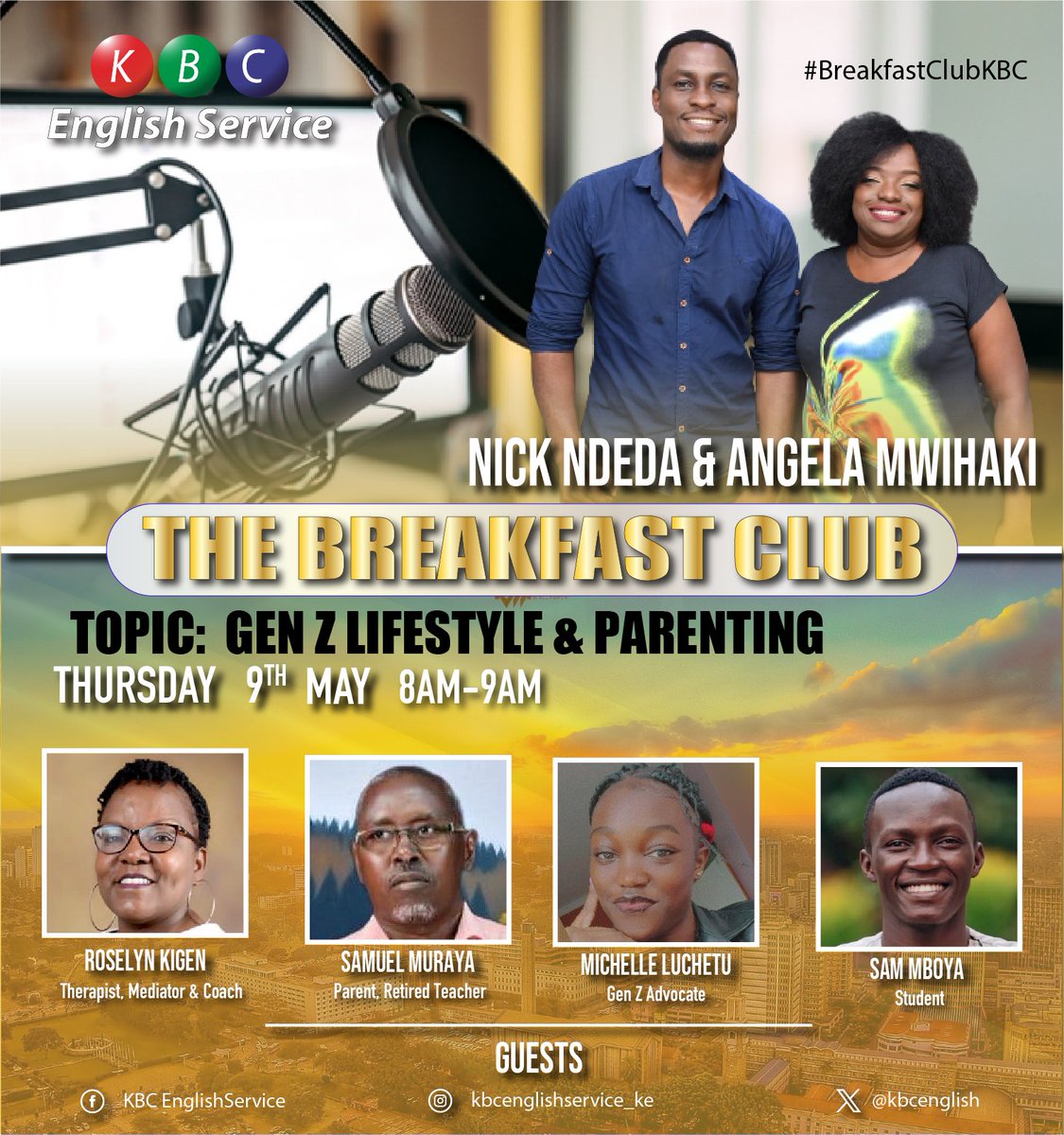What do you find most interesting about the Gen Zs? Thursday starts here on the Breakfast Club from 0500HRS to 1000HRS with Nick Ndeda & Angela Mwihaki GOOD MORNING! Listen live: kbc.co.ke/radio/ ^PMN #BreakfastClubKBC @NickNdeda | @angelamwihaki