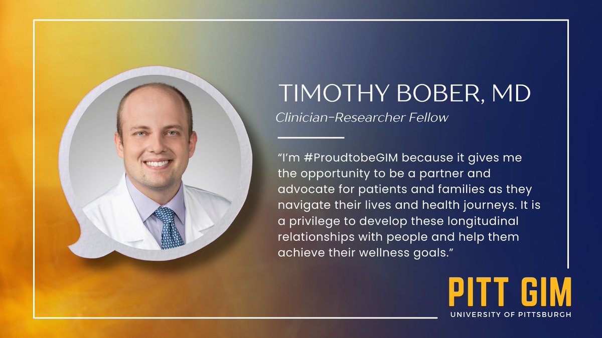 Continuing our countdown to the annual @SocietyGIM conference is second year #ClinicianResearcher fellow, Dr. Tim Bober, sharing why he's #ProudtobeGIM. Meet him in person and learn about his research at #SGIM24 during Thursday's Poster Session 3 & Friday's Poster Session 6!