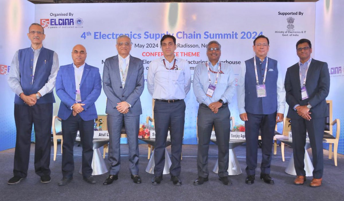 Sh. @arvindtw, DG STPI @ELCINA_INDIA's 4th Electronics Supply Chain Summit highlighted various government schemes to promote electronics manufacturing & emphasized on the role of STPI in promoting ESDM sector through its 2 CoE and EMC 2.0 scheme.