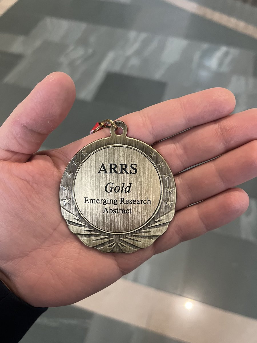 We are so proud of @AlainSherman our @MontefioreRad #radres who was just awarded the Gold Medal 🥇 for his research presented #ARRS24 @ARRS_Radiology Congratulations on this wonderful achievement! @MontefioreNYC @EinsteinMed @jennybencardino @JudyYeeMD