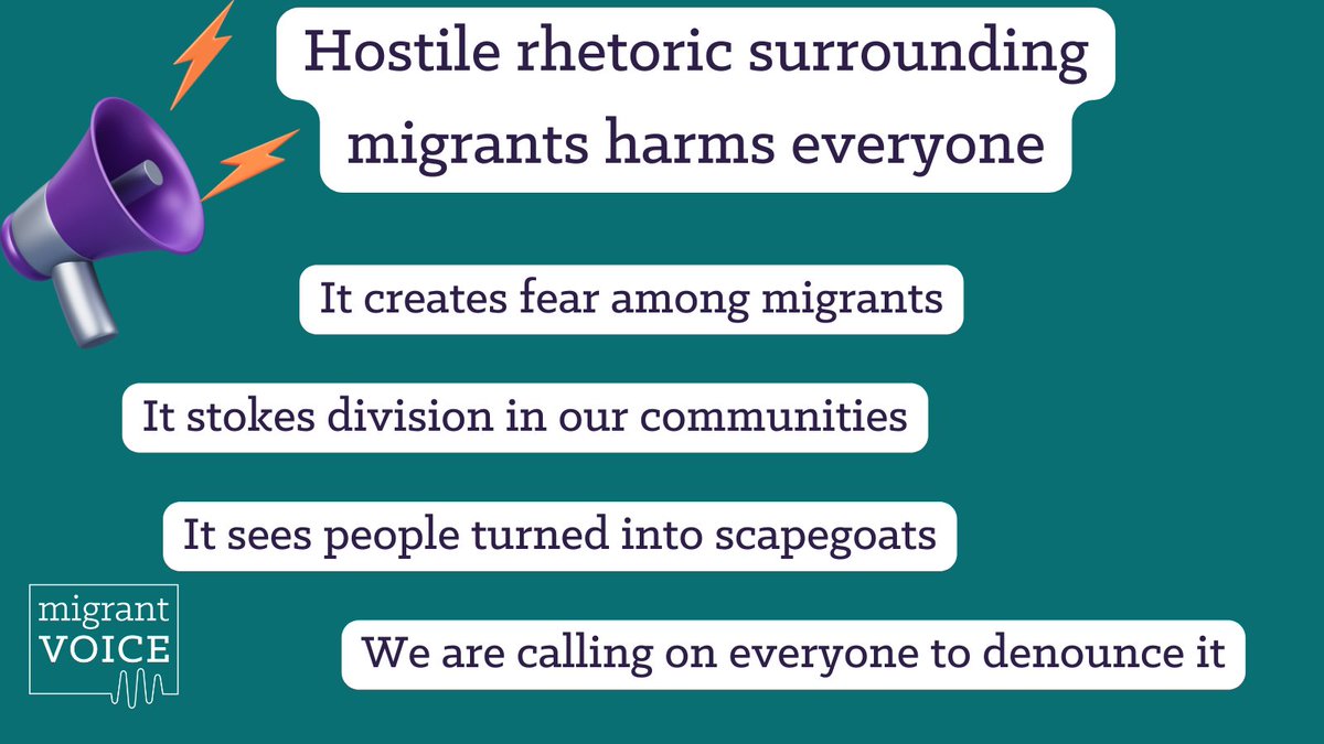 Language matters. When hostile rhetoric against migrants goes unchallenged it doesn't just harm those who come to the UK, it harms all of us. It undermines our communities, and it stokes hostility and hatred. It is, arguably, the greated threat to social cohesion at this moment.