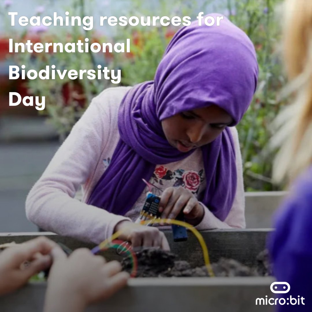 It's @UN International Day for Biodiversity 🌱🐞 on May 22 so check out this series of micro:bit teaching resources to inspire your pupils to get involved with #TechForGood 🌎 👀👇