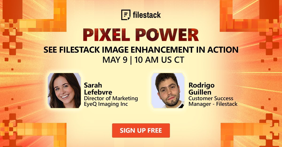 Don't miss out on this AI webinar! 🚨 Join Filestack for 'Pixel Power' on May 9th at 8:30 PM IST to see how their Image Enhancement can transform your world. Only 1 day left! Secure your spot now: bit.ly/3UG9frM
