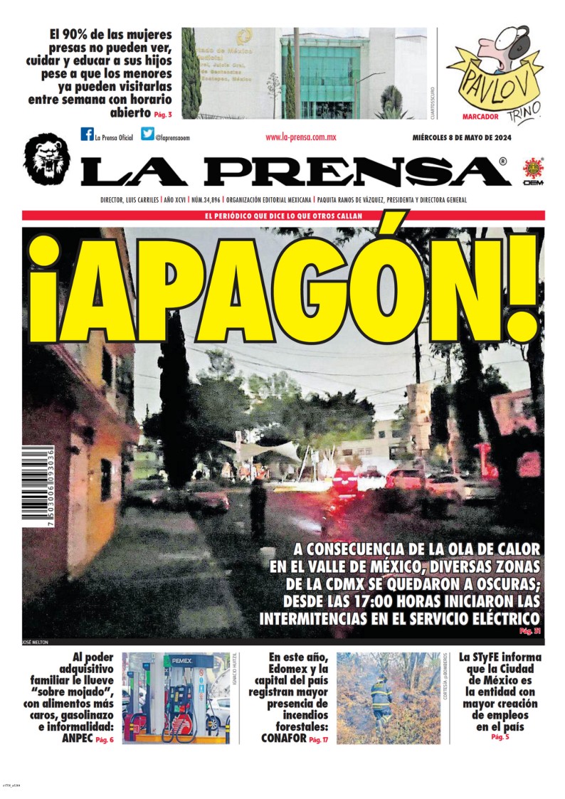 #ÁnguloNacional | #PrimerasPlanas #LaPortada #08deMayo | @LaCronicaDeHoy | @diario24horas | @DDMexico | @laprensaoem