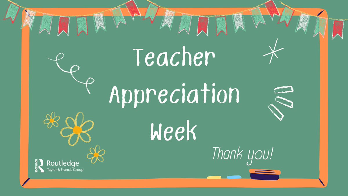 It's Teacher Appreciation Week and we’d like to give a shout-out to all the incredible teachers – thank you for everything that you do! 🍎 Discover our K-12 resources > routledge.com/go/routledge-e… #TeacherAppreciationWeek #K12 #edchat