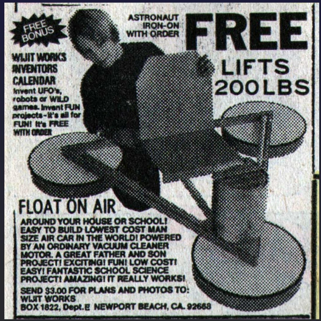 Do you remember in the 1980s how bad we wanted one of these things found in the back of Boy’s Life magazine?