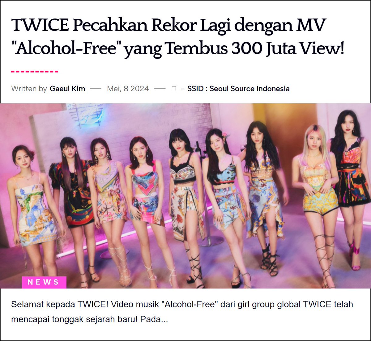 #TWICE_AlcoholFree
#300MillionViews
#TasteOfLove
#KPop
Baca: seoulsourceid.rf.gd/twice-pecahkan…
Kim Gaeul 🍂