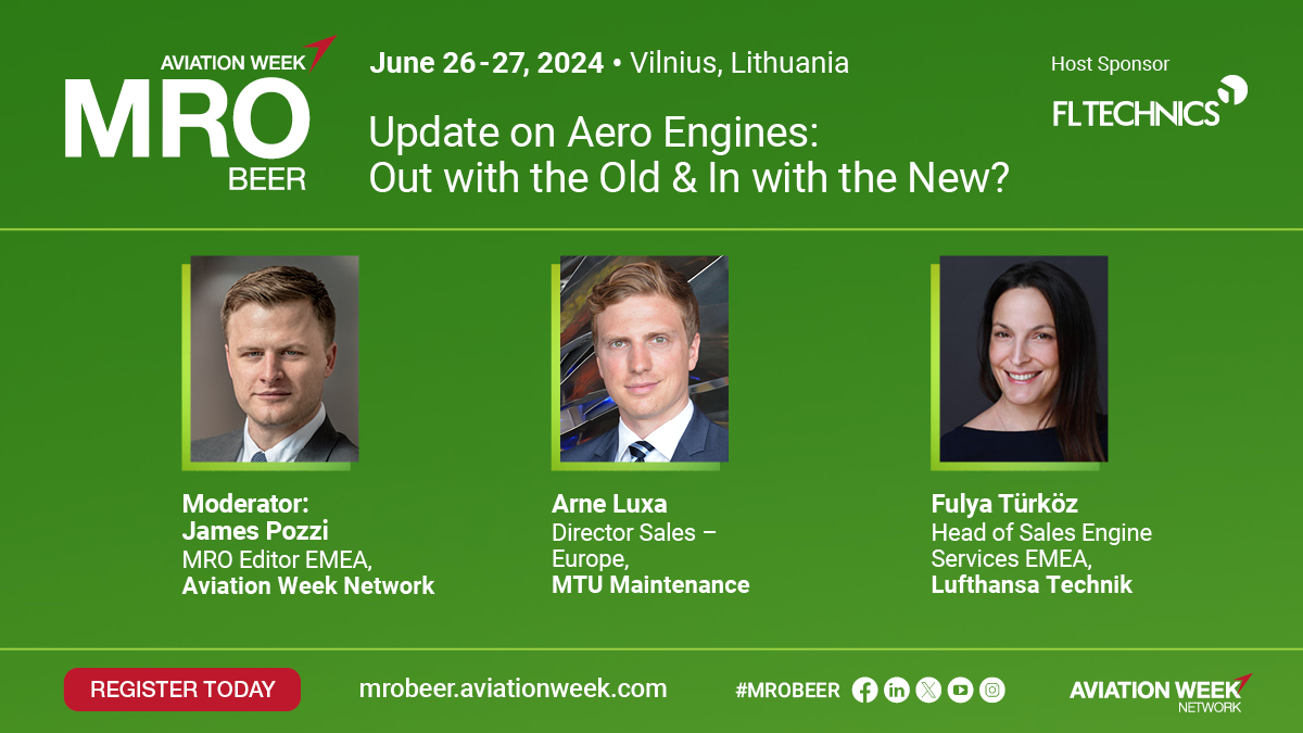 Early Bird Prices until this Friday! Register now >> utm.io/ugxOq With engine #OEMs providing a framework to address recent engine problems, where are we now? How are #MROs handling increased maintenance? #MROBEER #AviationWeek #MRO #Aviation #MROEurope