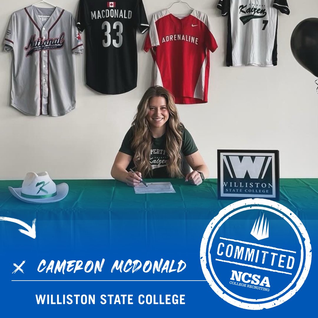 🚨🚨🚨🚨 Congrats to Cameron on her commitment to Williston State College!! @Cameron71293094