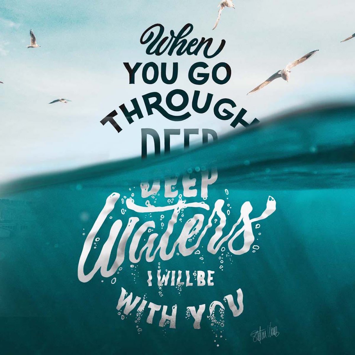 When you go through deep waters, God is with you. ❤ #godiswithyou #godneverfails #godlovesyou #godcares #stefankunz